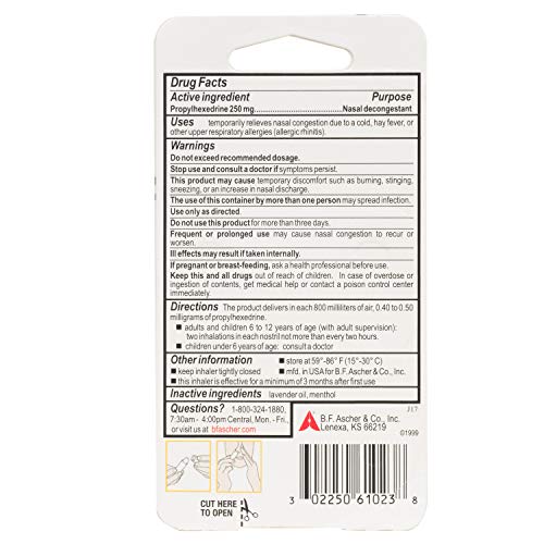 BENZEDREX NASAL DECONGESTANT IN