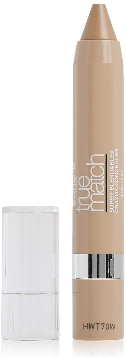 L'ORÉAL PARIS True Match Super Blendable Crayon Concealer, N1-2-3 Fair/Light, 0.1 oz
