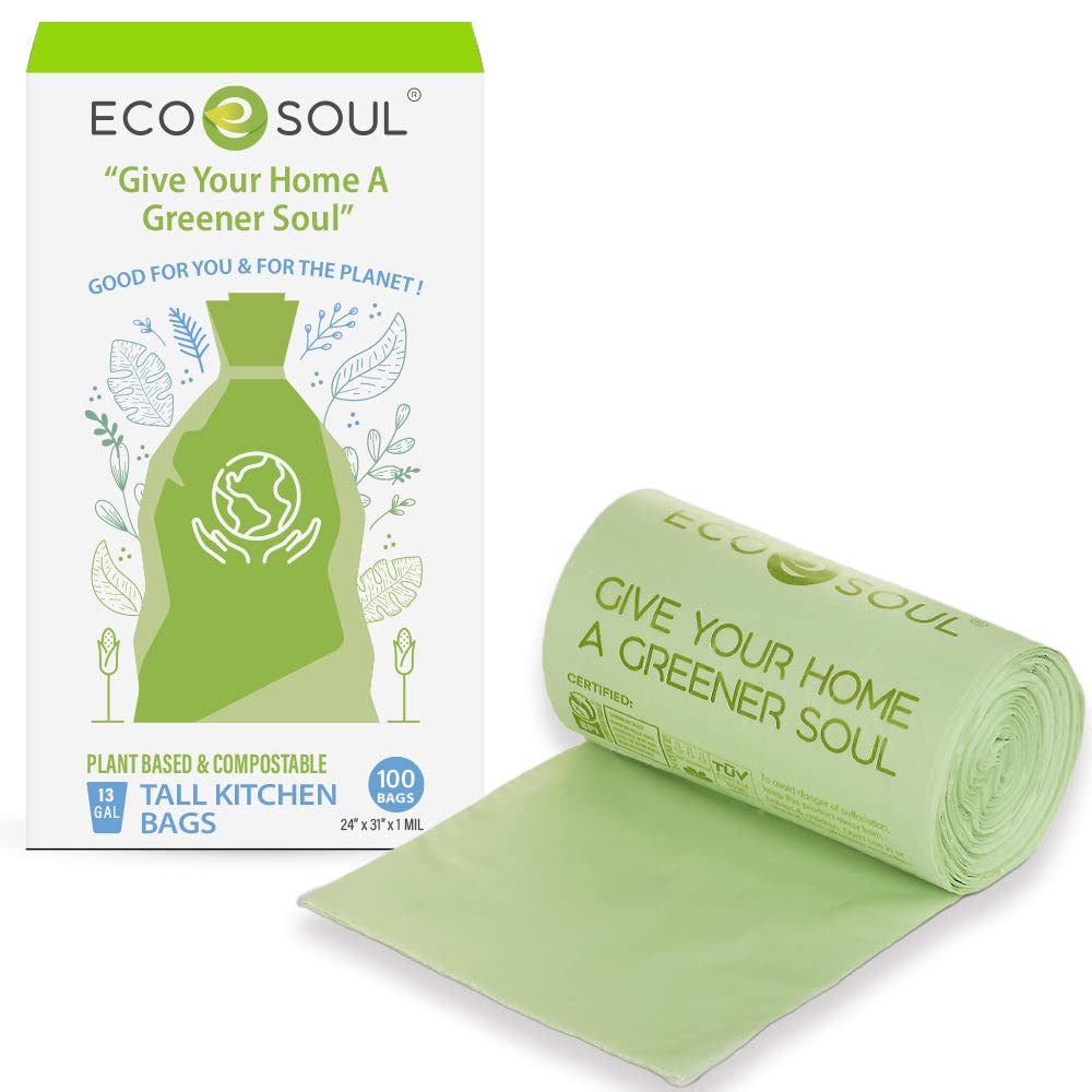 ECO SOUL TRSH BAGS,4 GL,CMPSTBLE
