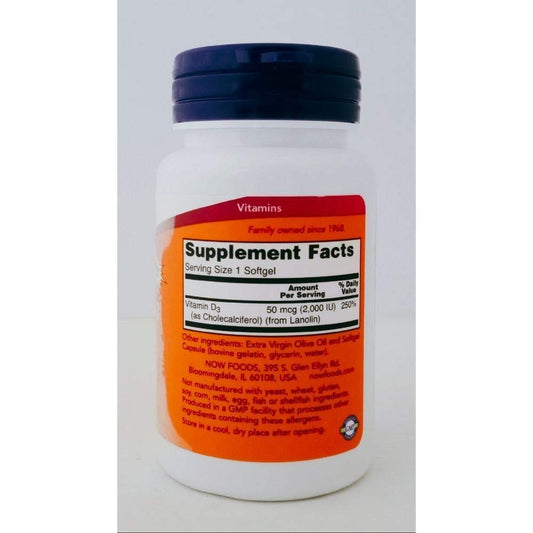 VIT D-3 2000IU SOFTGEL 250CT NAT MADE