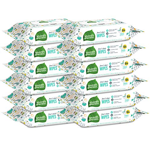 SEVENTH GENERATION BABY WIPES,FREE & CLEAR