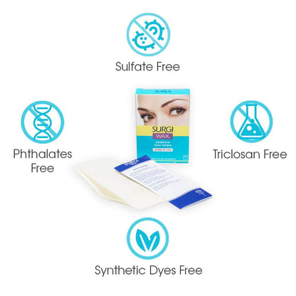 Surgi Wax Eyebrow Wax Strips 28 Applications Ready To Use