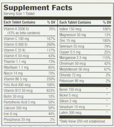 GNP CENTURY MATURE MULTIVITAMN TAB 300CT