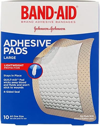 BAND AID COMFORT-FLEX ADHSVE PAD LG 10CT