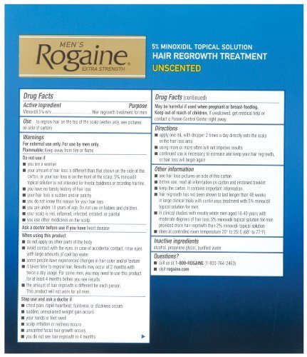 ROGAINE MEN X/STR UNSCENTED SOLUTION 2OZ
