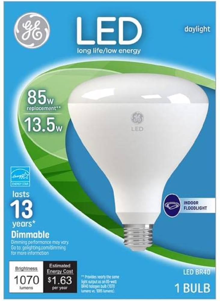 GE 10W LED Soft White Dimmable BR30 Indoor Floodlight