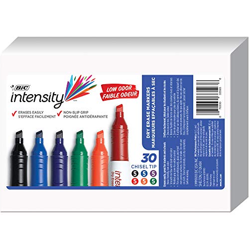 BiC Great Erase Grip Chisel Tip Dry Erase Marker - Assorted, 4 count
