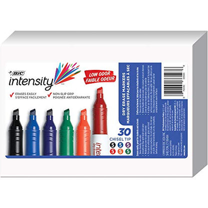 BiC Great Erase Grip Chisel Tip Dry Erase Marker - Assorted, 4 count