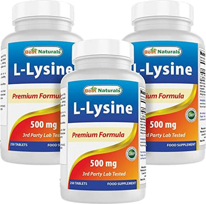 L-LYSINE 500MG TABLETS   100CT