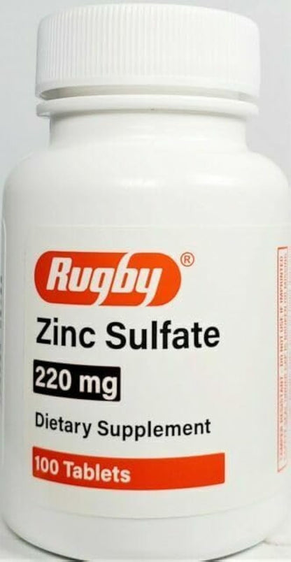 ZINC SULFATE 220MG TAB 100CT RUGBY