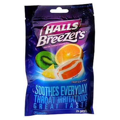 HALLS BREEZERS BAG CREAMY STRWBERRY 25CT