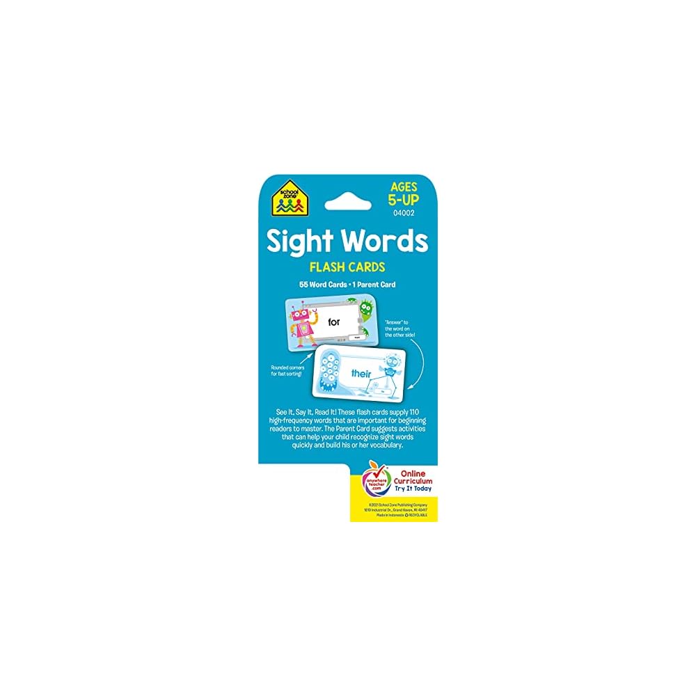 School Zone Sight Words Flash Cards