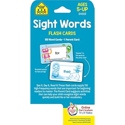 School Zone Sight Words Flash Cards
