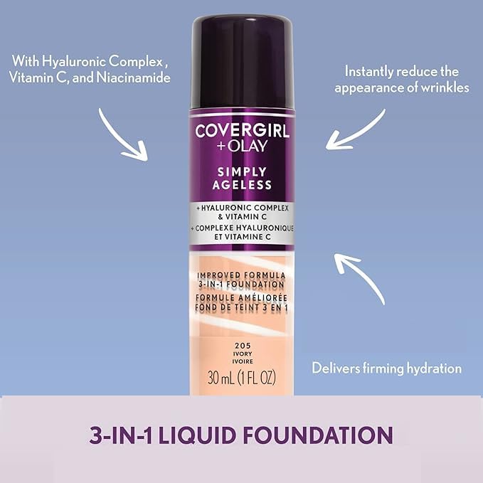 COVERGIRL + Olay Simply Ageless 3-in-1 Liquid Foundation - 232 Nude Beige