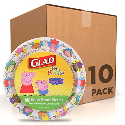 Unique Patterned Round 7" Paper Plates - Peppy Birthday, 8 count