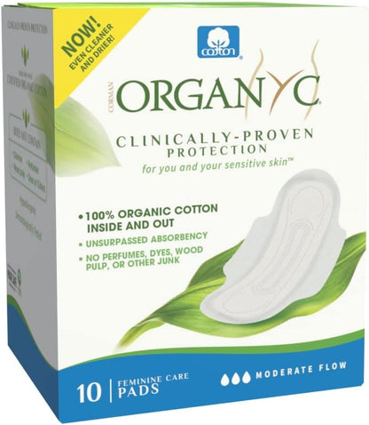 ORGANYC PADS,CTN,MDRT FLW,W/WNG