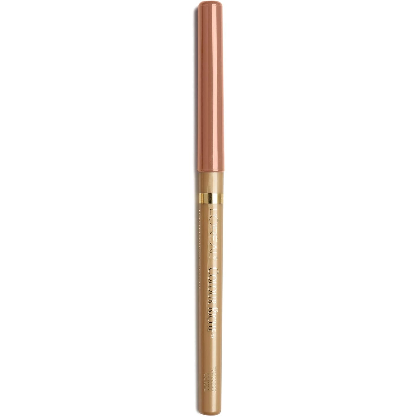 L'ORÉAL PARIS Colour Riche Lip Liner with Omega 3 and Vitamin E, 760 Timeless Coral, 0.007 oz.