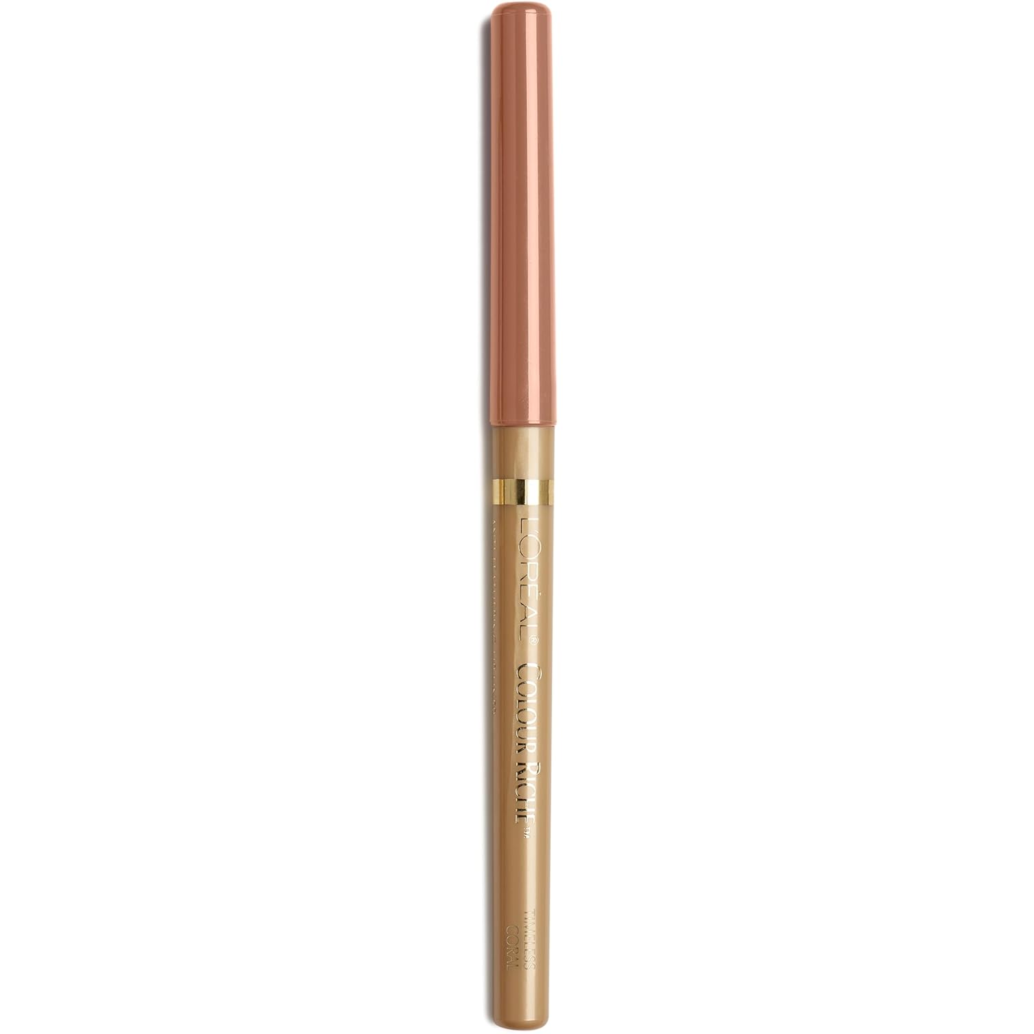 L'ORÉAL PARIS Colour Riche Lip Liner with Omega 3 and Vitamin E, 760 Timeless Coral, 0.007 oz.