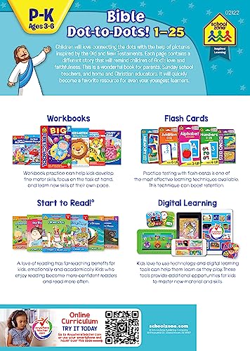 School Zone 1-25 Dot-to-Dots Preschool Workbook