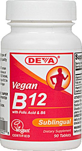DEVA VEGAN VITAMINS SUBLINGUAL B-12,2500MCG
