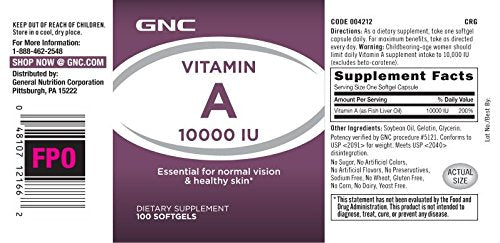 GNP VIT A 10K IU SGC 100