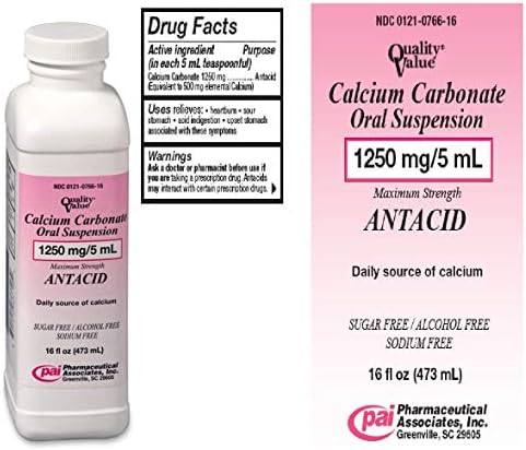 CALCIUM CARB 1250 MG/5ML SUSP 500ML ROX