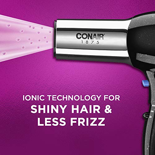CONAIR 1875 Watt Ionic Turbo Full-Size Hair Dryer - Black