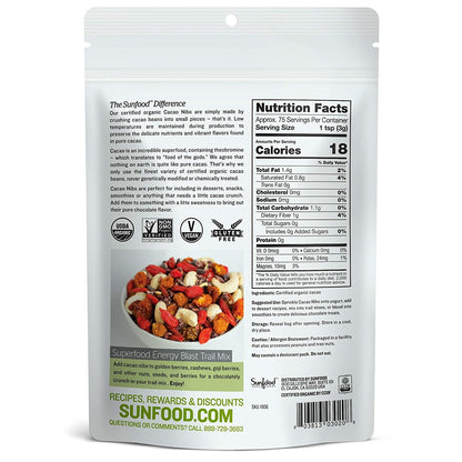 SUNFOOD CACAO NIBS,OG1
