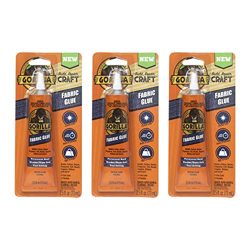 Gorilla Glue Waterproof Fabric Glue, 2.5 oz