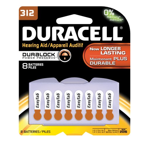 DURACELL HEARING AID 312 BAT 8CT
