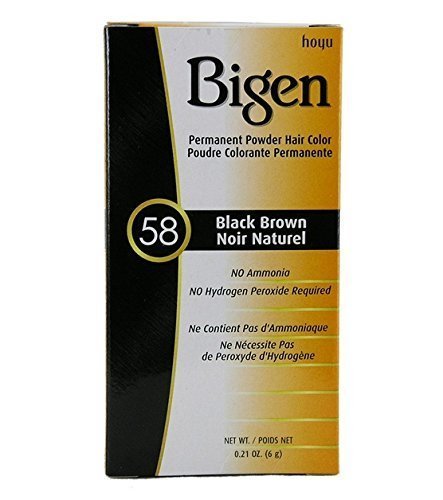BIGEN HAIR COLOR 58 BLACK BROWN