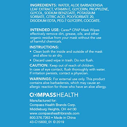CPAP MASK WIPES PA 62 UNSCENTED