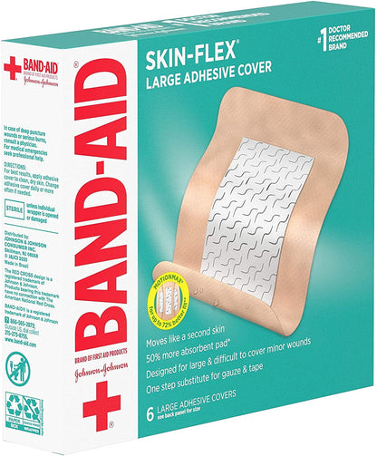BAND AID SKIN-FLEX COVER LARGE 6 CT