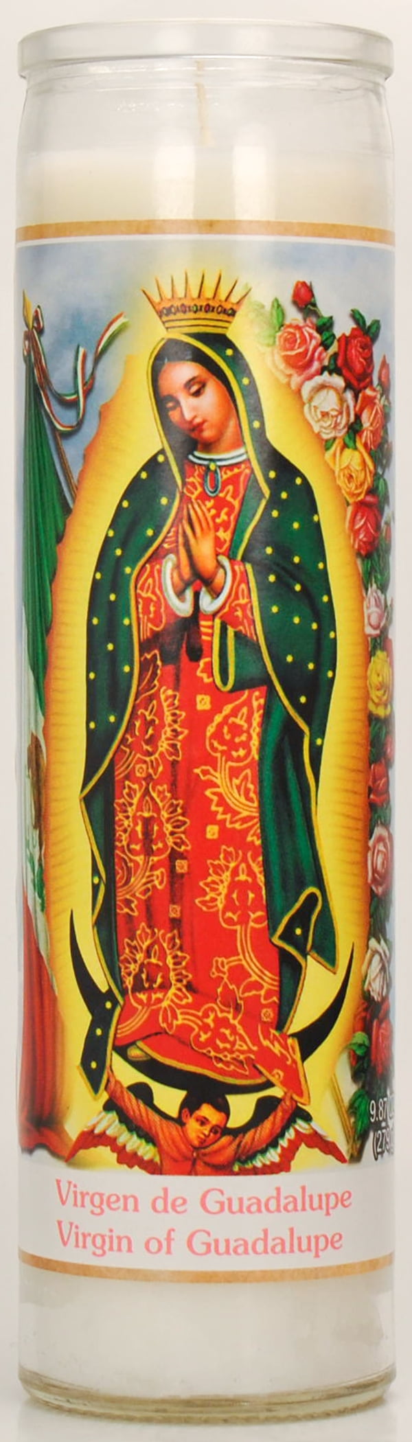 Star Candle Prayer Candle, 8in - Virgin of Guadalupe