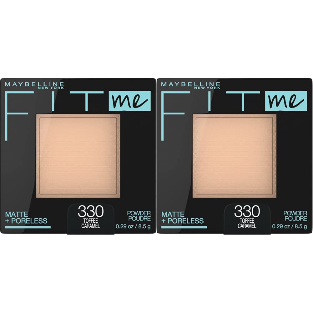 MAYBELLINE New York Fit Me Matte + Poreless Pressed Face Powder Makeup, 365 Nutmeg, 0.29 oz