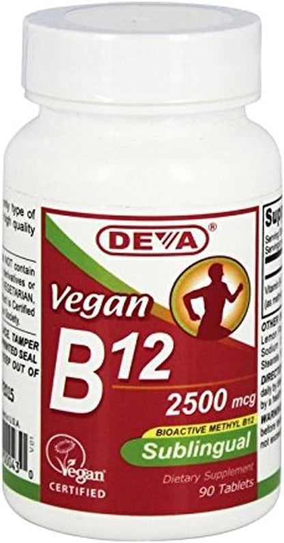 DEVA VEGAN VITAMINS SUBLINGUAL B-12,VEGAN