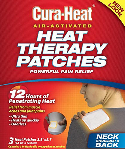 CURA HEAT BACK/SHOULDER PACK 3CT