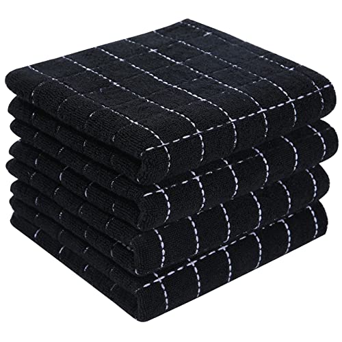 MUkitchen Farmhouse Weave 100% Cotton Kitchen Towels - Cabernet, 19" x 28", 2 Count