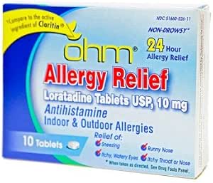 OHM LORATADINE 10MG TABLETS 100CT