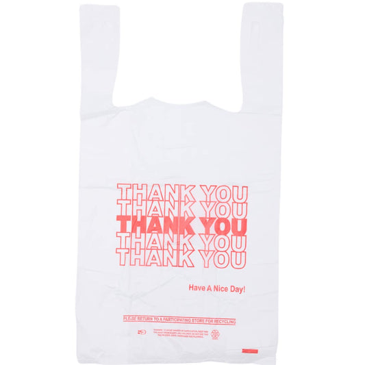 BAG PLASTIC T-SHIRT THANK YOU 1000CT ACT
