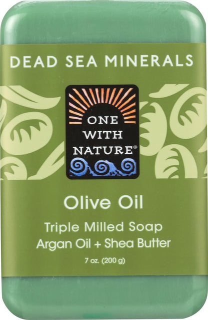 ONE WITH NATURE DEAD SEA BAR SOAP,OLIVE