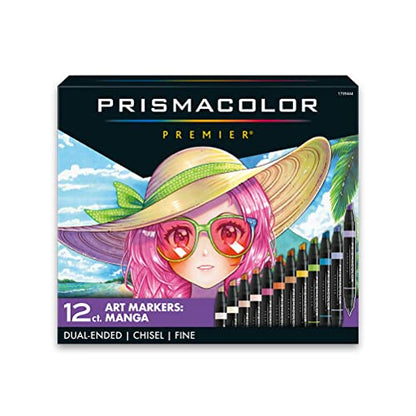 Prismacolor Double-Ended Chisel and Fine Tip Art Markers - 200 Mocha