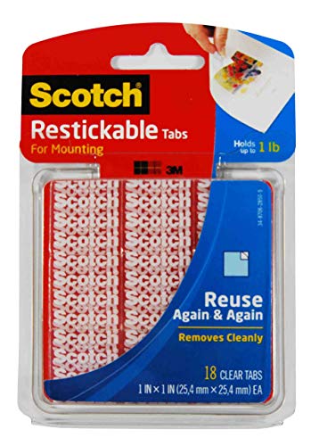RESTICKABLE TABS 1 IN X 1 IN
