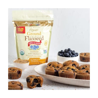 SPECTRUM ESSENTIALS FLAXSEED,OG2,GROUND