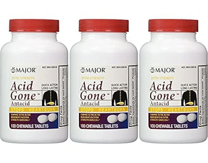 ACID GONE X/S ANTACID TABLET 100CT MAJ