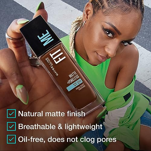 MAYBELLINE New York Fit Me Matte + Poreless Foundation Makeup, 335 Classic Tan, 1 oz