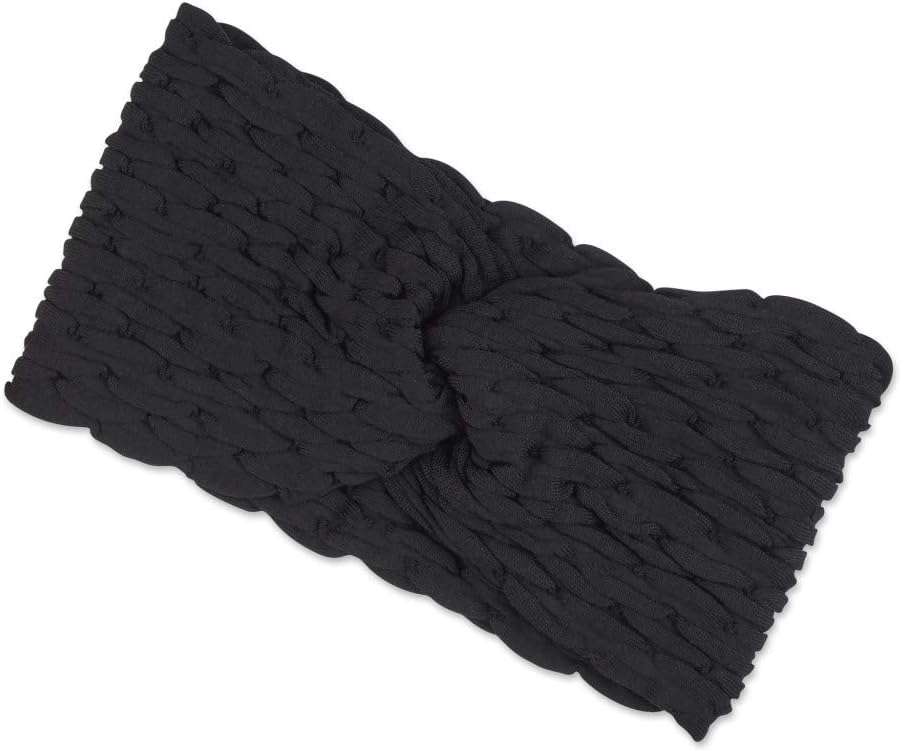 scünci Faux Leather Headwrap - Black