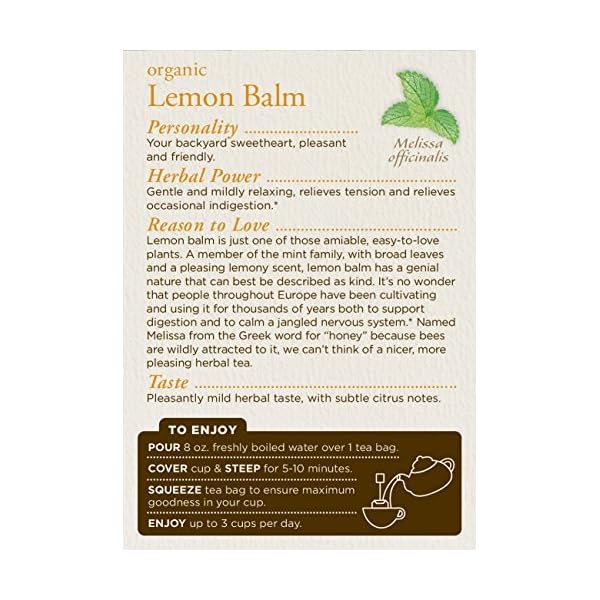 TRADITIONAL MEDICINALS HERB TEA,OG2,LEMON BALM