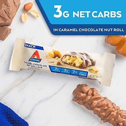 ATKINS CARAMEL BAR,CHOC PNT NOUG