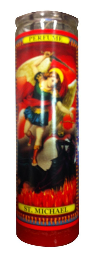 Star Candle Prayer Candle, 8in - Saint Michael